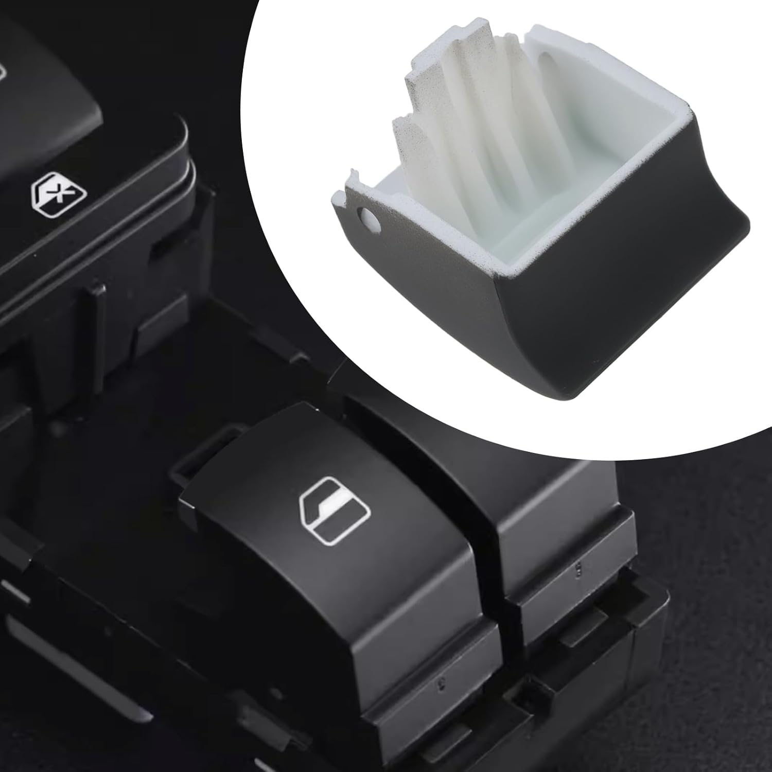 4Pcs Car Window Regulator Switch Button Replacement Part 61318381514 Compatible with BMW X5 E53 Compatible with BMW 3 Series E46 E90 image number 1