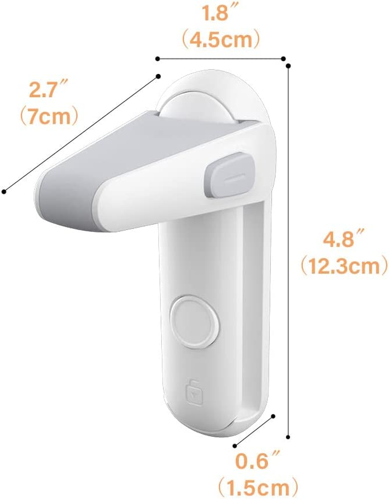 SAFELON 2 Pcs Door Lever Locks for Childproof & Petproof, Door Handle Locks for Toddlers, Baby Safety Locks for Toddlers (White) image number 2