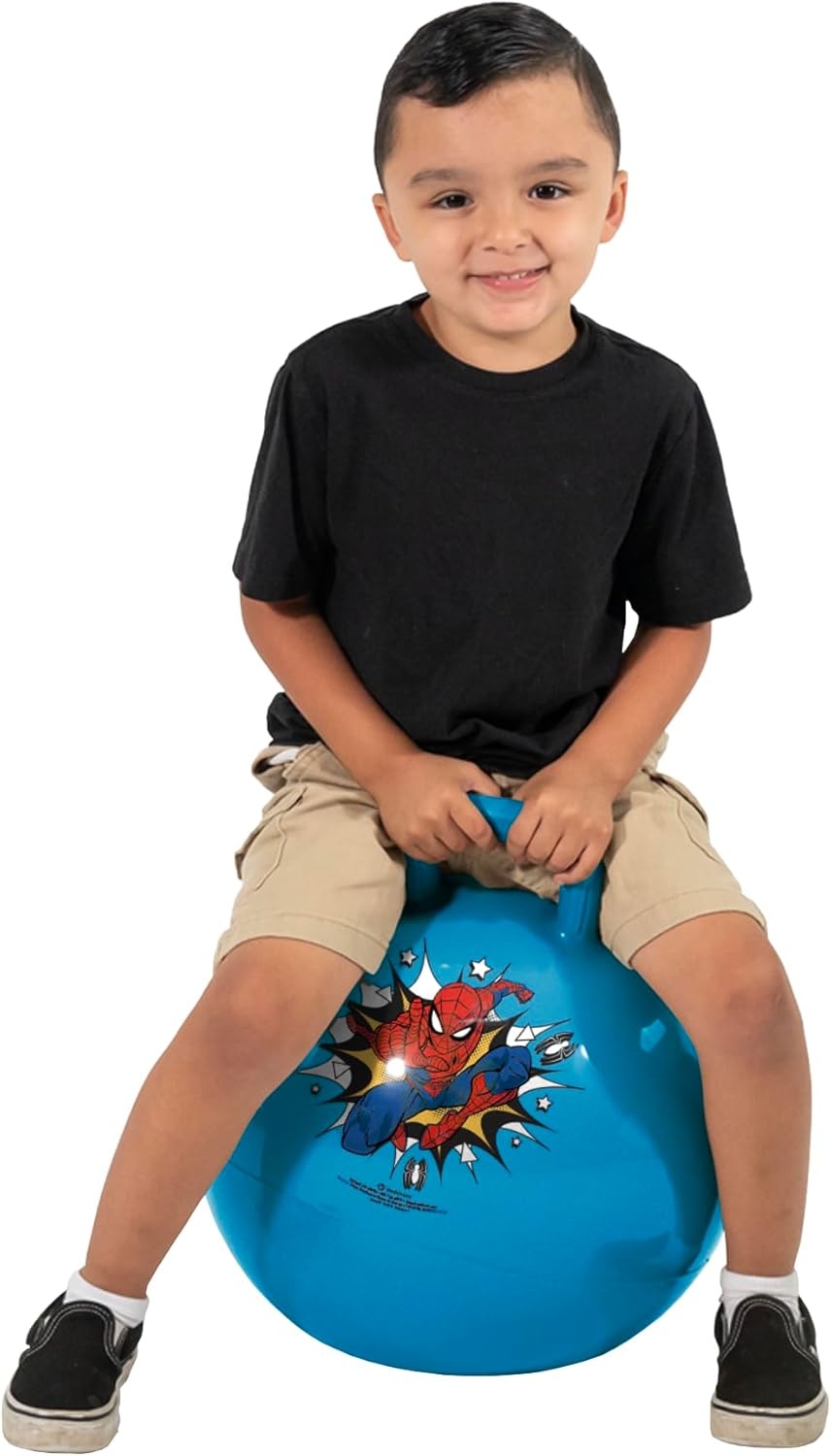 Hedstrom Marvel Spiderman 15 Inch Hopper Ball, Jumping Ball for Kids Blue, 55-97065 image number 2