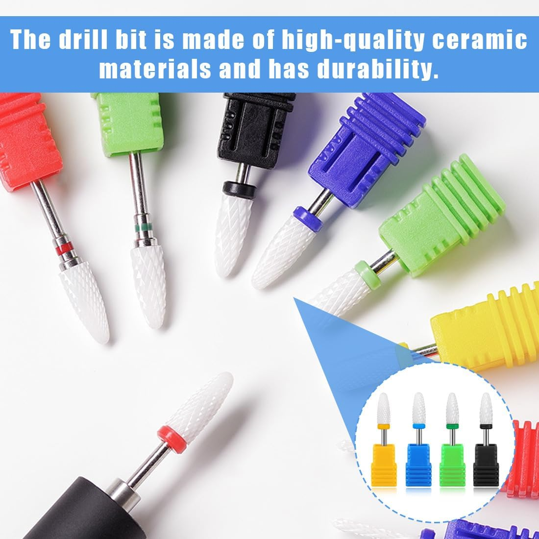 Set of 4 Nail Cutter Attachments, Cutter Bits, Bits for Nail Cutters, Cutter for Gel Nails, Nail Cutter Bits image number 1