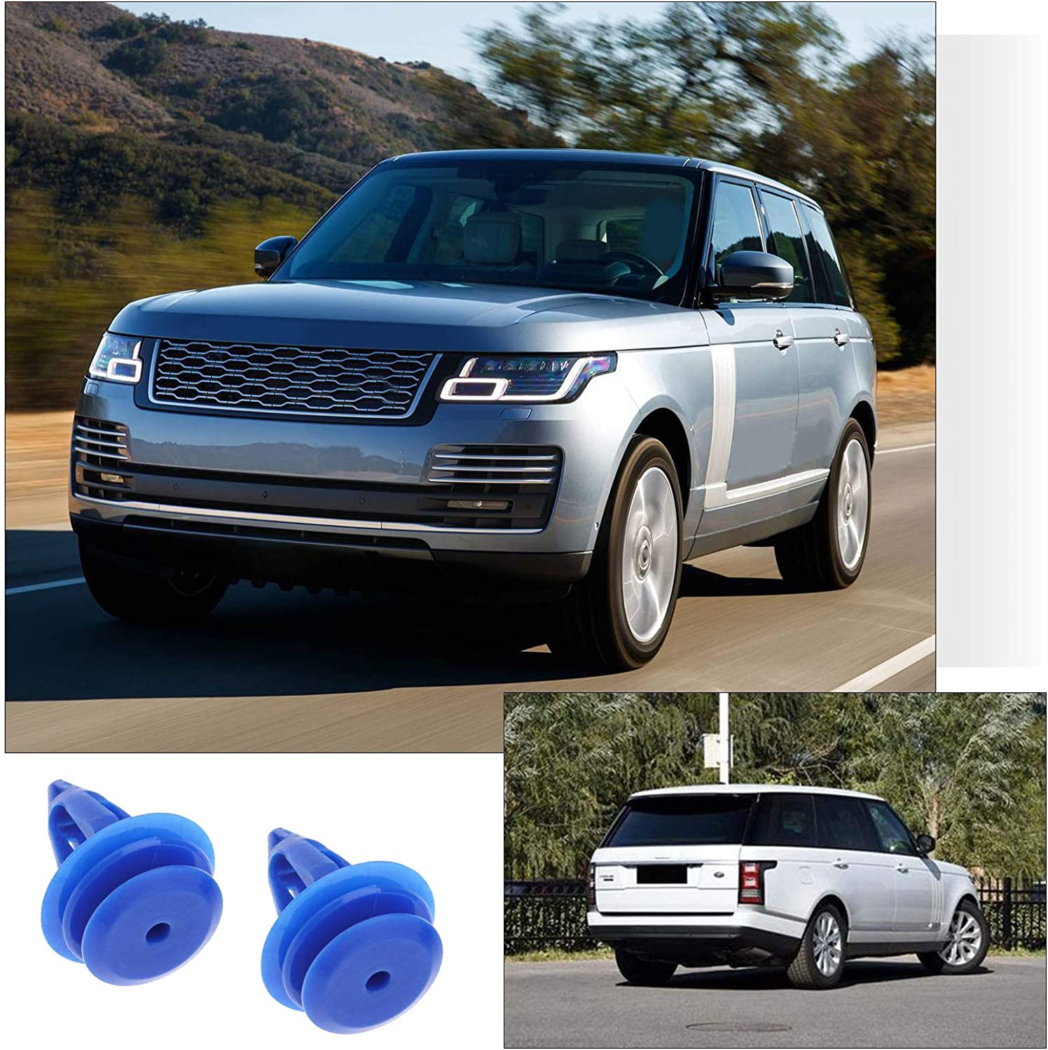 Emsea 50X Car Trim Clip Retainers LR027255 Blue Plastic Front Rear Wheel Arch Moulding Fasteners Compatible with Range Rover Evoque image number 6