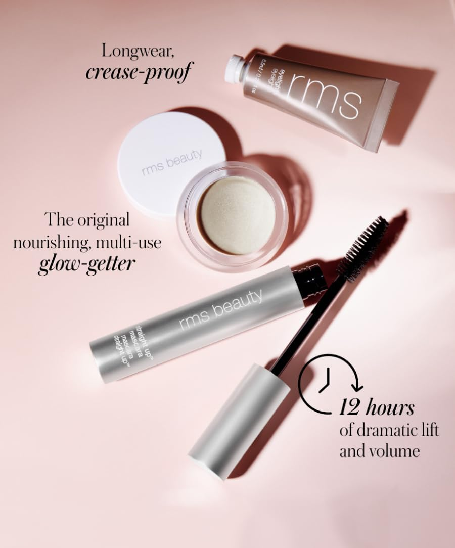 RMS Beauty Shine plus Define Collection for Women 3 Pc 0.28Oz Eyelights Cream Eyeshadow, 0.17Oz Living Luminizer, 0.34Oz Straight up Volumizing Peptide Mascara image number 2