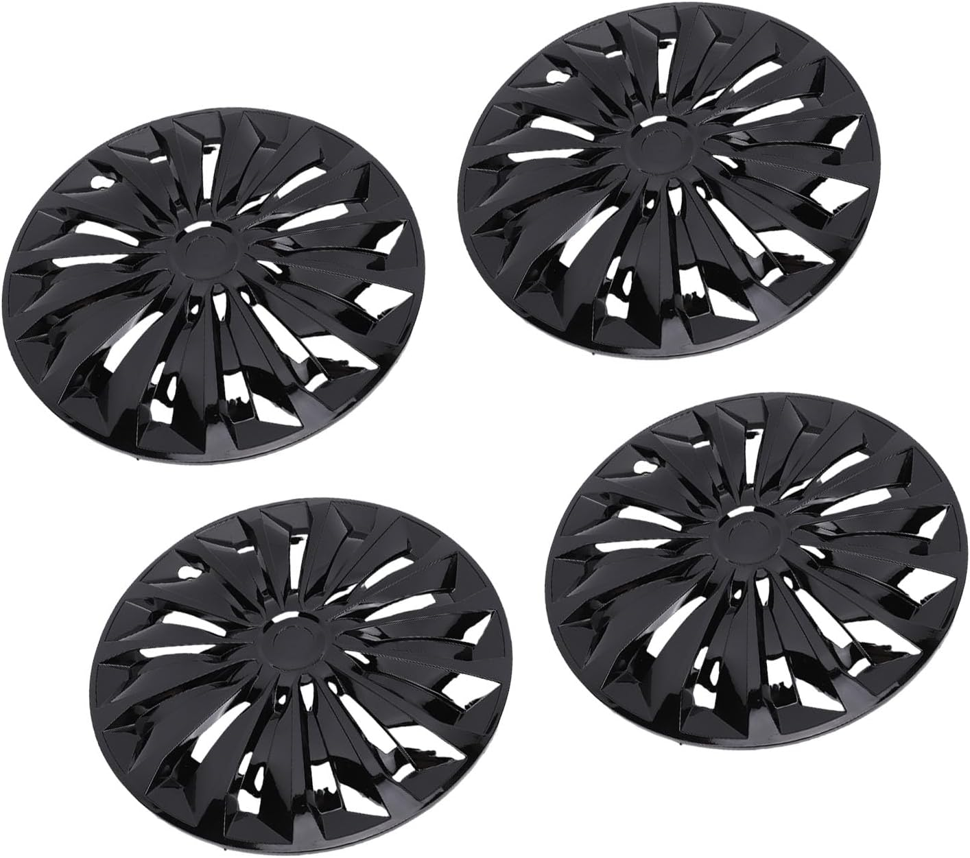 Diyeeni Wheel Rim Cover, R15 4 Pcs Wear Proof Modern Look 15In Hubcaps for Most Cars Truck SUV (Black) - Black image number 3