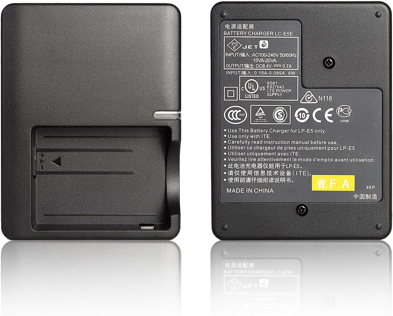 KWTOUL LP-E5 Battery Charger LC-E5 LC-E5E Compatible with Canon EOS 1000D, EOS 450D, EOS 500D, EOS Kiss F, EOS Kiss X2, EOS Kiss X3, EOS Rebel T1I, EOS Rebel XS, EOS Rebel Xsi image number 5