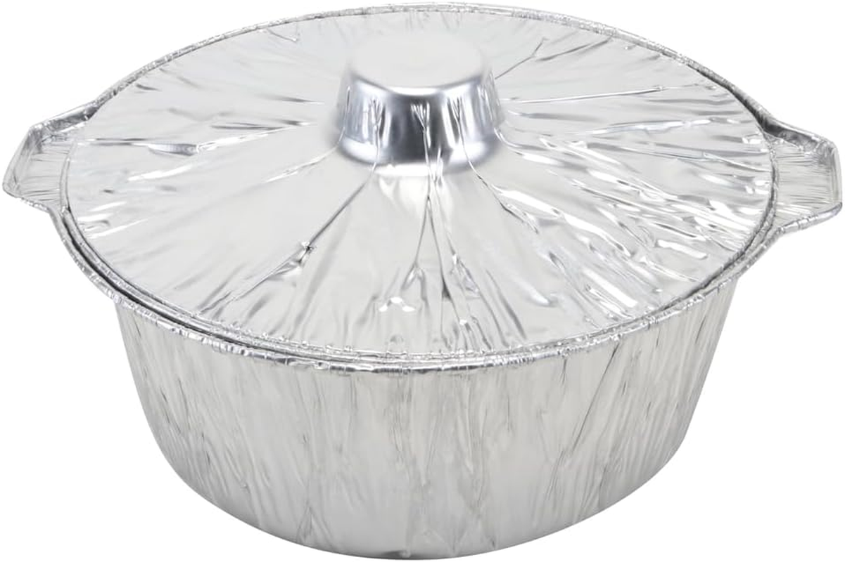 [6PK] Home Master Aluminium Foil Bowls & Lids Oven Freezer Safe 29Cm*12Cm 11.5Inch Ideal for Food Takeaways and as Baking Pans for Pies, Cake, Cookie, and Cheesecake