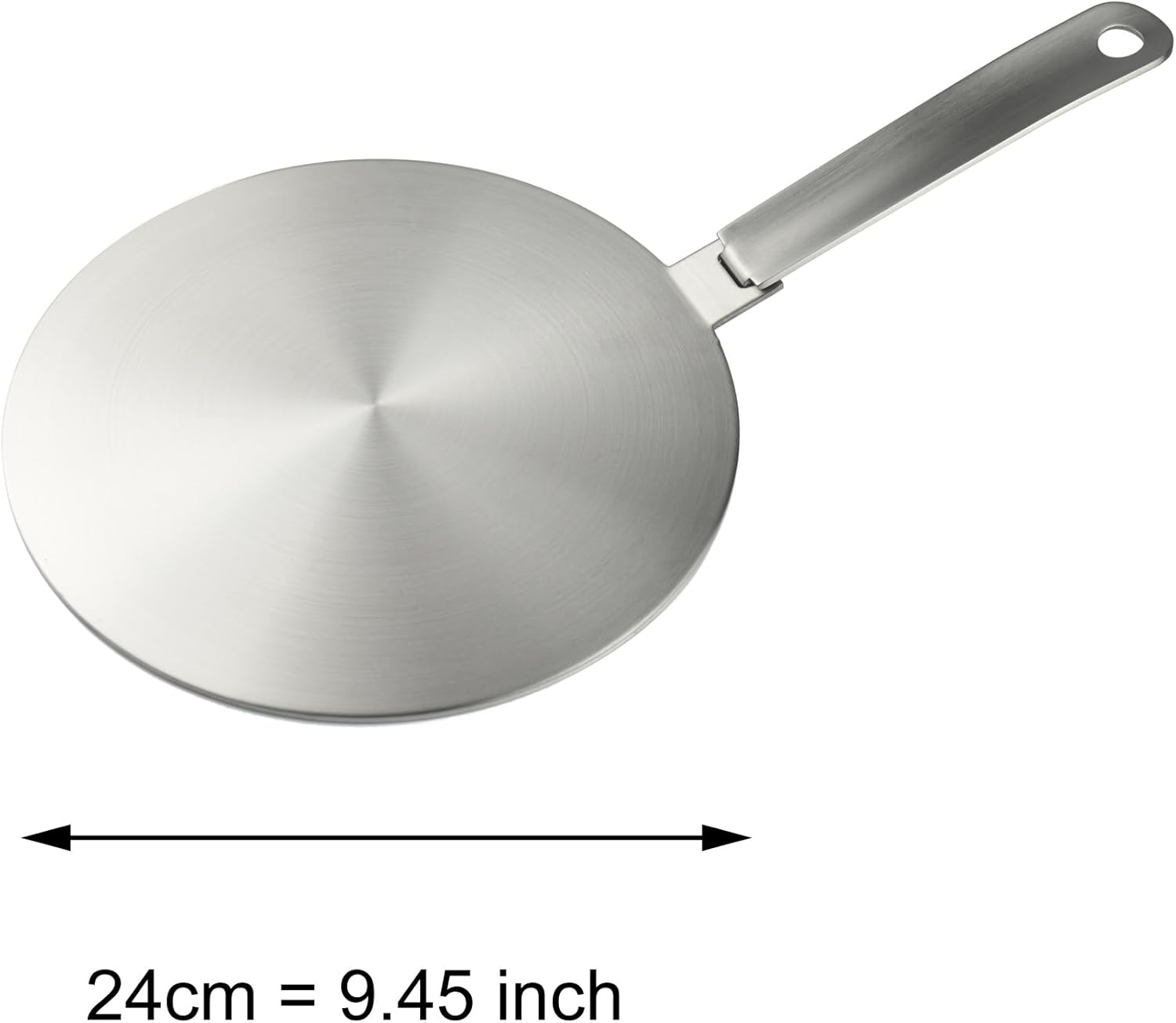 RUNZI 9.45Inch Heat Diffuser Stainless Steel Induction Diffuser Plate for Electric Gas Stove Glass Induction Cooktop Heat Diffuser with Removable Handle 24CM image number 5