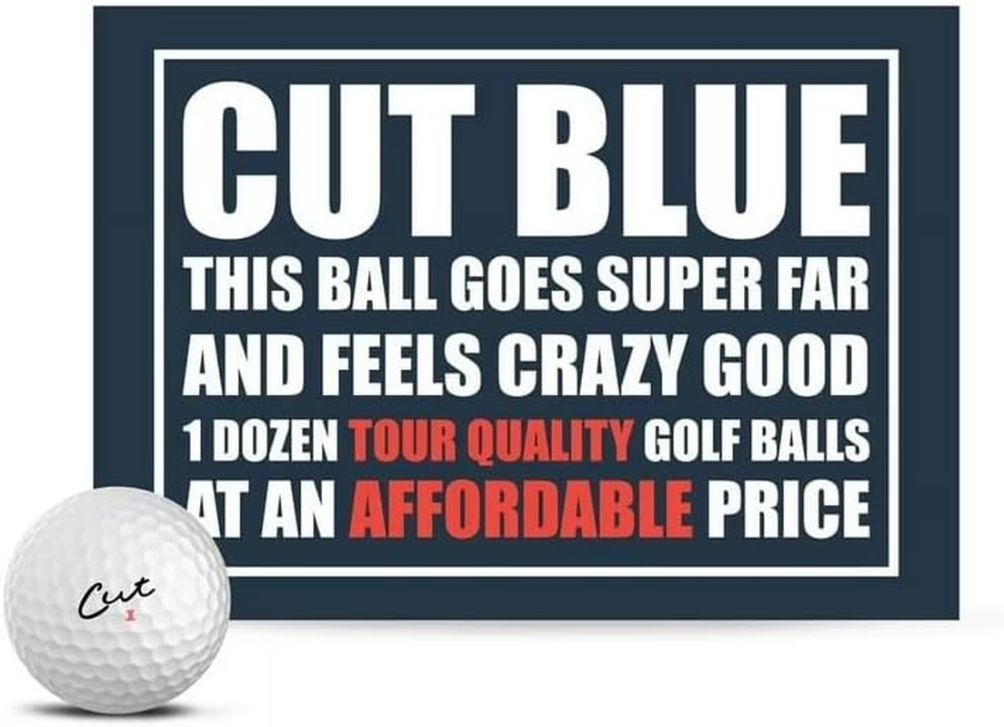 Cut Blue Golf Balls, 4 Piece Urethane (One Dozen) image number 3