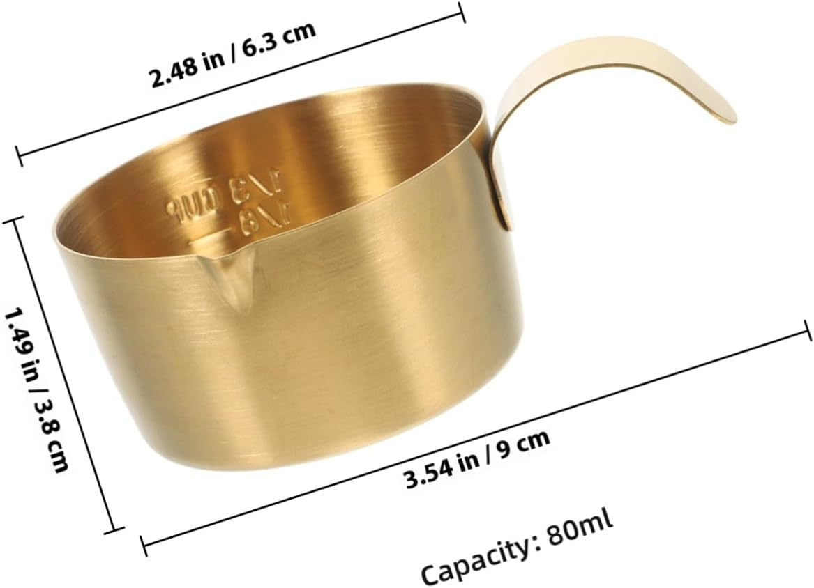 Ipetboom Stainless Steel Extraction Cup Measuring Cup for Espresso Shots Frothing Pitcher Pour Spout for Coffee Brewing image number 5