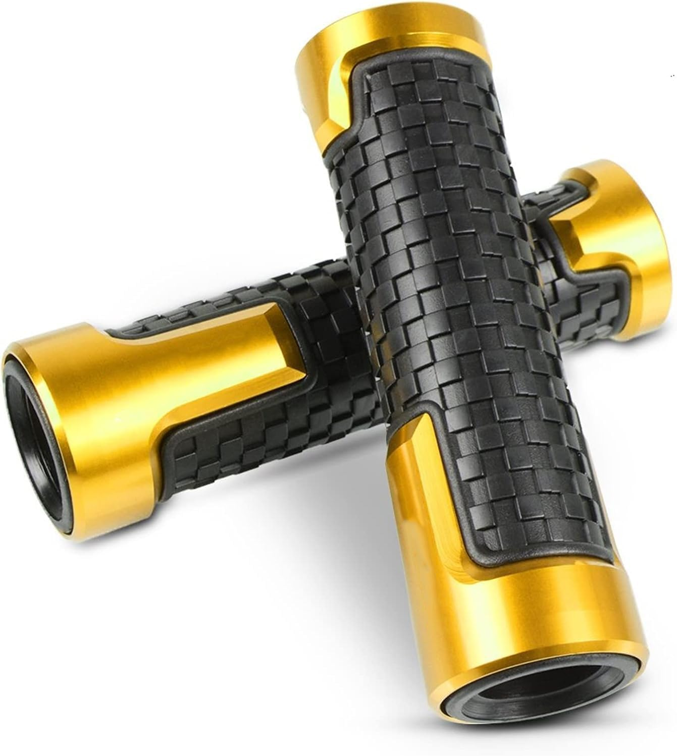 Handlebar Grips for Kawasaki for Ninja ER-6N ER6N ER 6N 2006-2018 Motorcycle Hand Grips CNC Aluminum Handle Bar Non Slip Rubber Hand Grip Handlebar Handle Bar