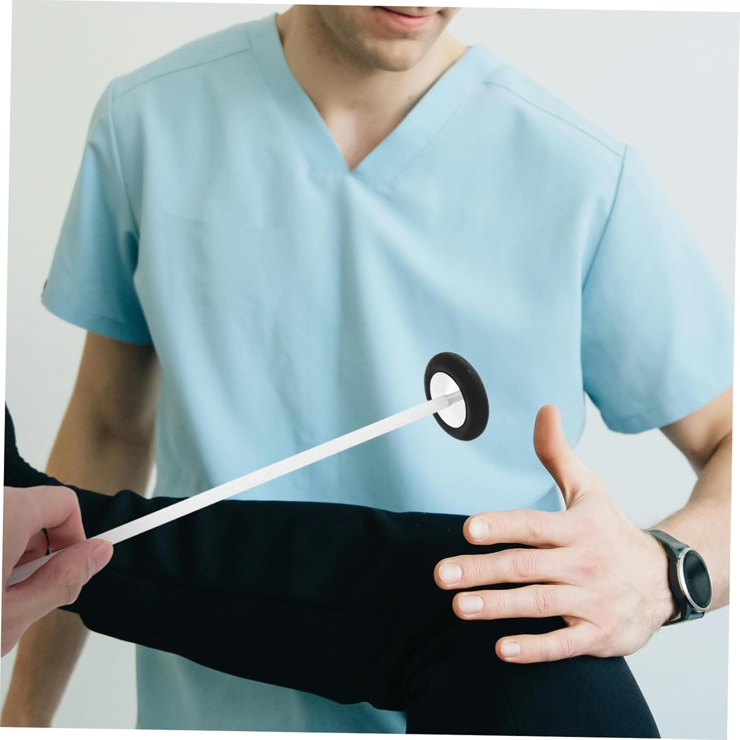 GANAZONO Portable Plastic round Reflex Diagnostic Hammer Neurological Percussion Tool Lightweight for Accurate Patient Assessment and Medical Education image number 1