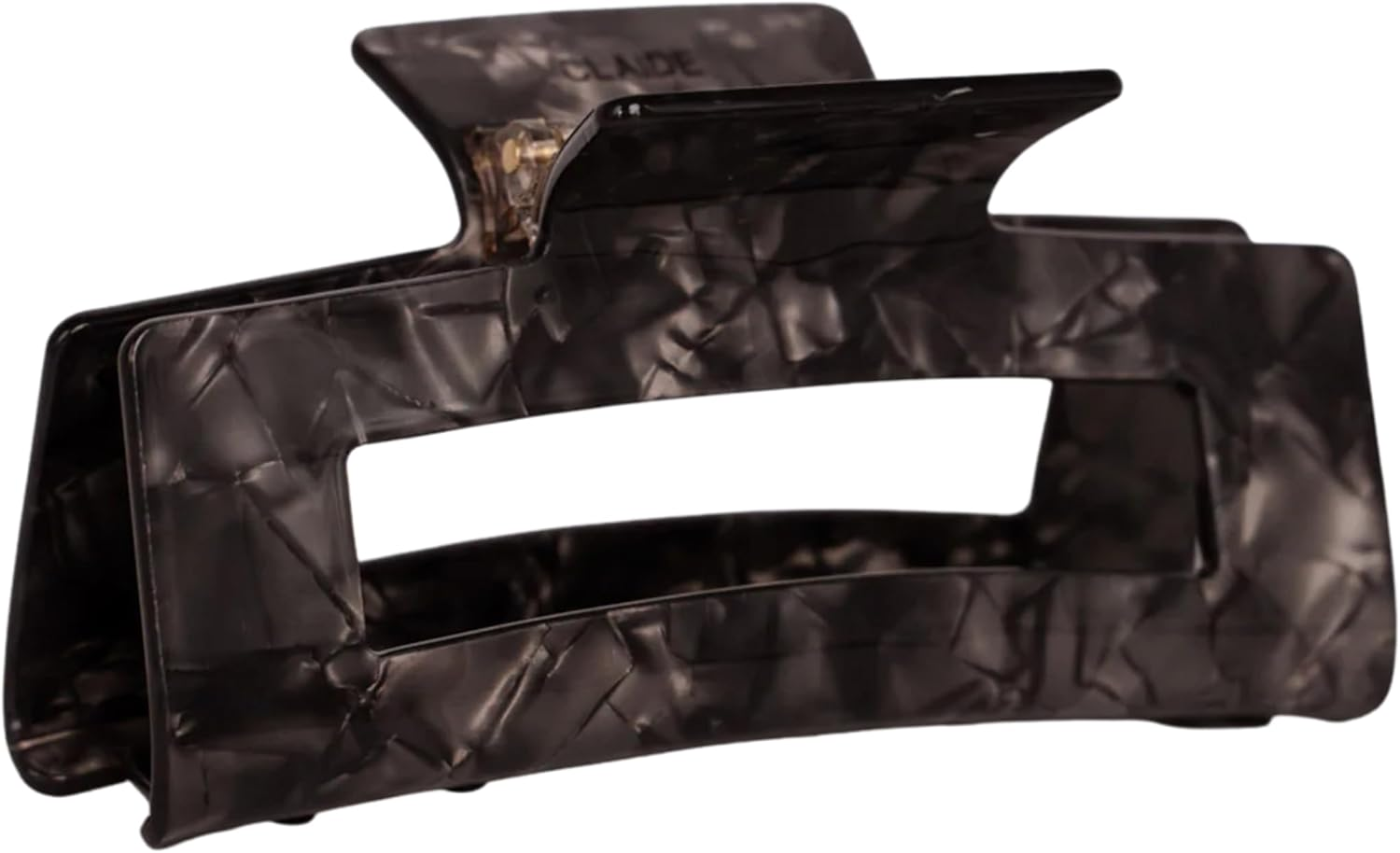 CLAIDE Theresa XL Hair Clip (12.5 Cm) - Innovative Double Spring Technology, Extra Strong Hold for Thick & Long Hair - Handmade from Organic Acetate - Comfortable & Gentle on the Head (Black) image number 1