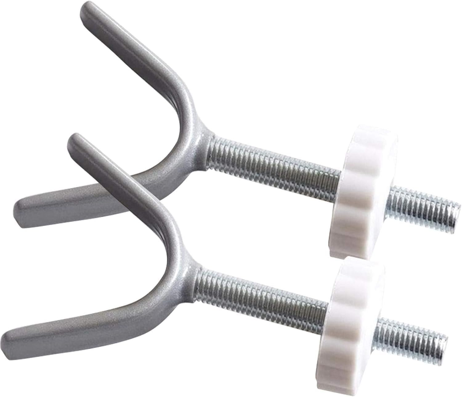 2Pcs Baby & Pet Safety Gate Banister Adapter, M10 (10Mm) Stair Banister Adapter, Extra Long Y Spindle Rods, White