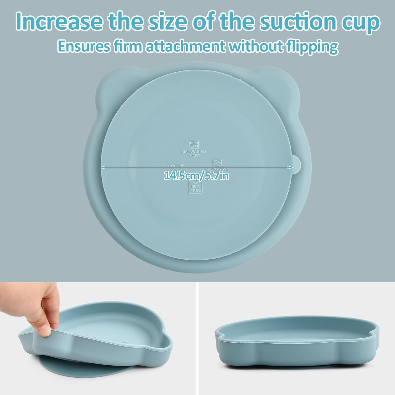 Amexo Cat Bowl Flat Silicone Cat Bowl Cat Bowls with Suction Cup Feeding Bowl for Cats Food Bowl Cat Non-Slip Cat Food Bowl Cat Bowl for Dry Food and Wet Food image number 1