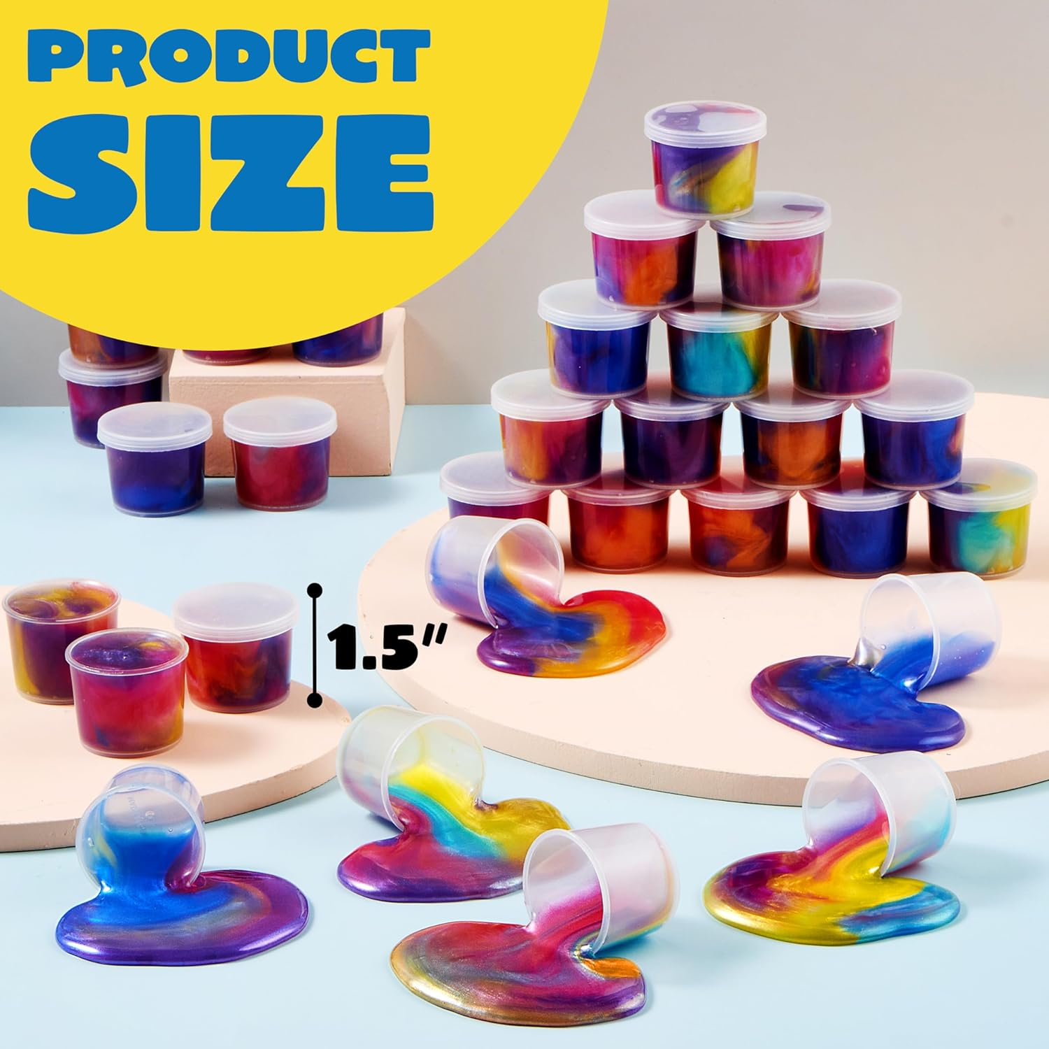 JOYIN Slime Party Favors, 36 Pack Galaxy Slime Ball - Stretchy, Non-Sticky, Mess-Free, Stress Relief, and Safe for Girls and Boys - Classroom Reward, Party Supplies image number 6