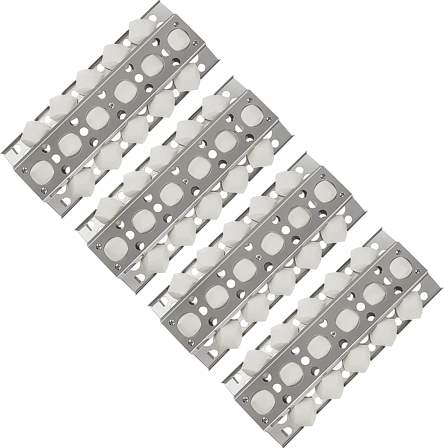 Zljoint (4 Pack) Stainless Steel Heat Plate, Heat Shield, Heat Tent, Burner Cover, Vaporizor Bar, and Flavorizer Bar Replacement for Select Turbo Gas Grill Models (16 1/2 image number 2