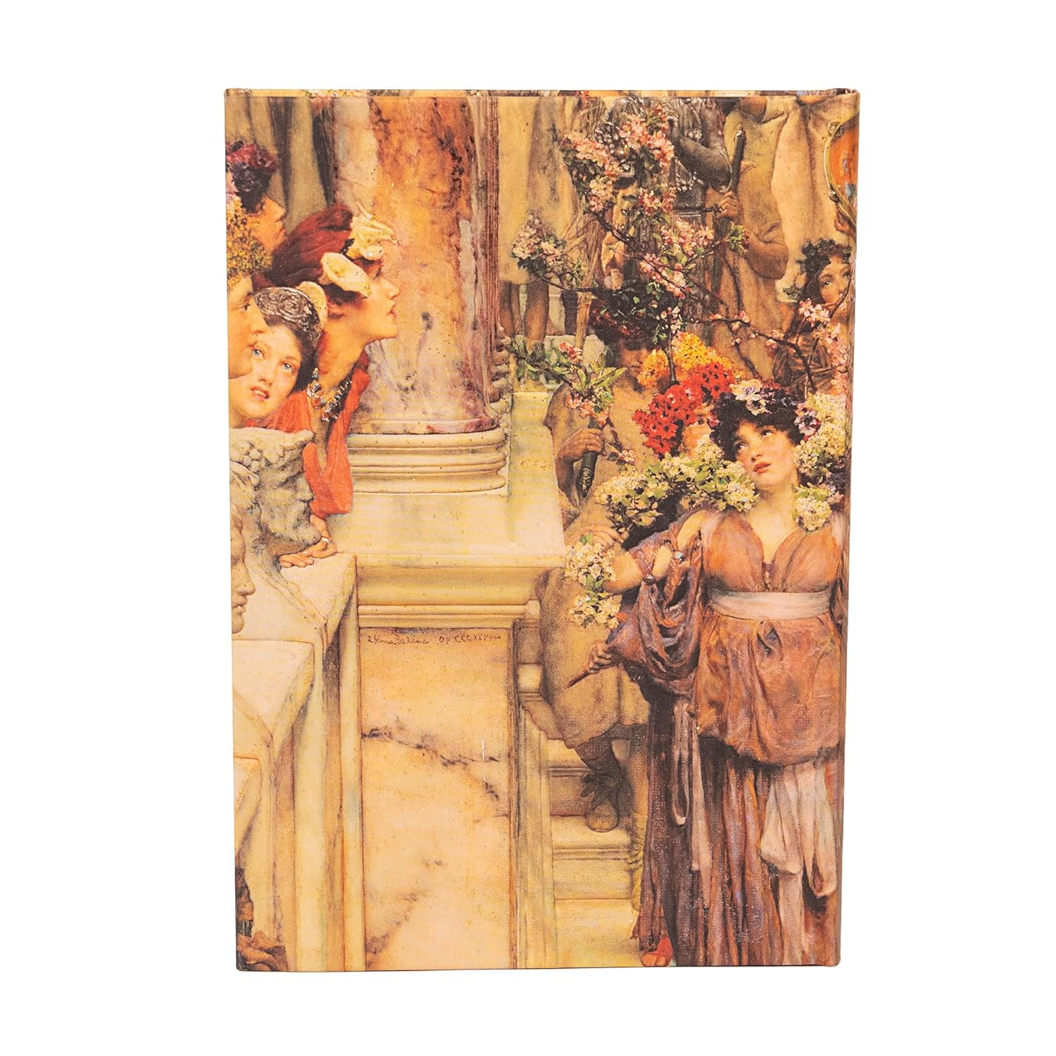 Spring (Lawrence Alma-Tadema) Midi Unlined Hardback Journal (Elastic Band Closure) image number 2