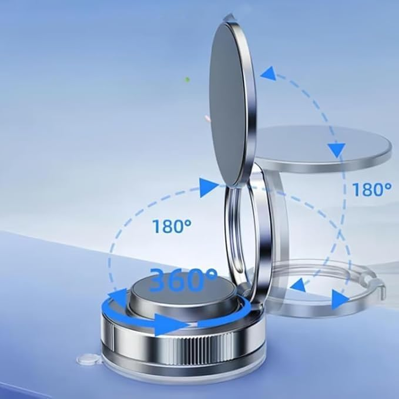 Gadget Garage Magnetic Phone Holder &ndash; 360&deg; Adjustable, Vacuum Suction Mount, Dual-Axis Rotation, Universal Compatibility (Black) image number 6