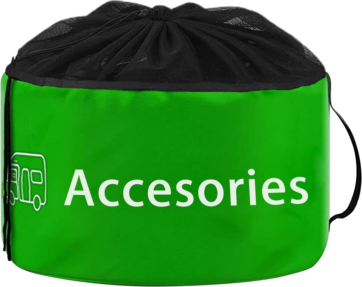 Hose Storage Bag Polyester Fiber Heavy Duty Mesh Bag 46X25Cm Caravan Camping Cable Organizer RV Equipment Storage Bags for Electrical Cords Sewer Hoses, Electrical Cords and Accessories