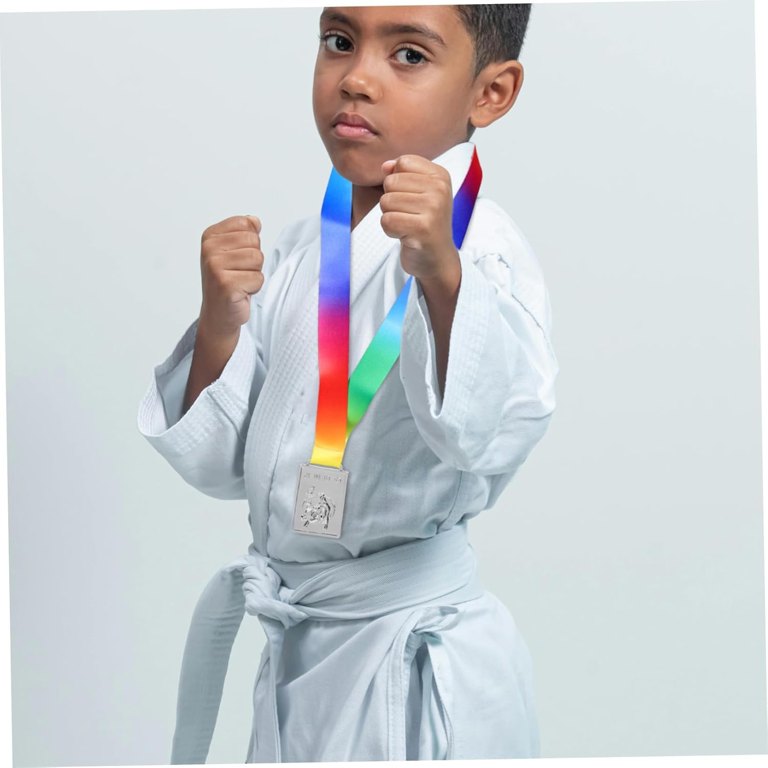 Alasum Gold Judo Medal for Martial Arts Competitions Durable Medal with Neck Ribbon Participation Award for Students and Versatile Recognition for School Events image number 2