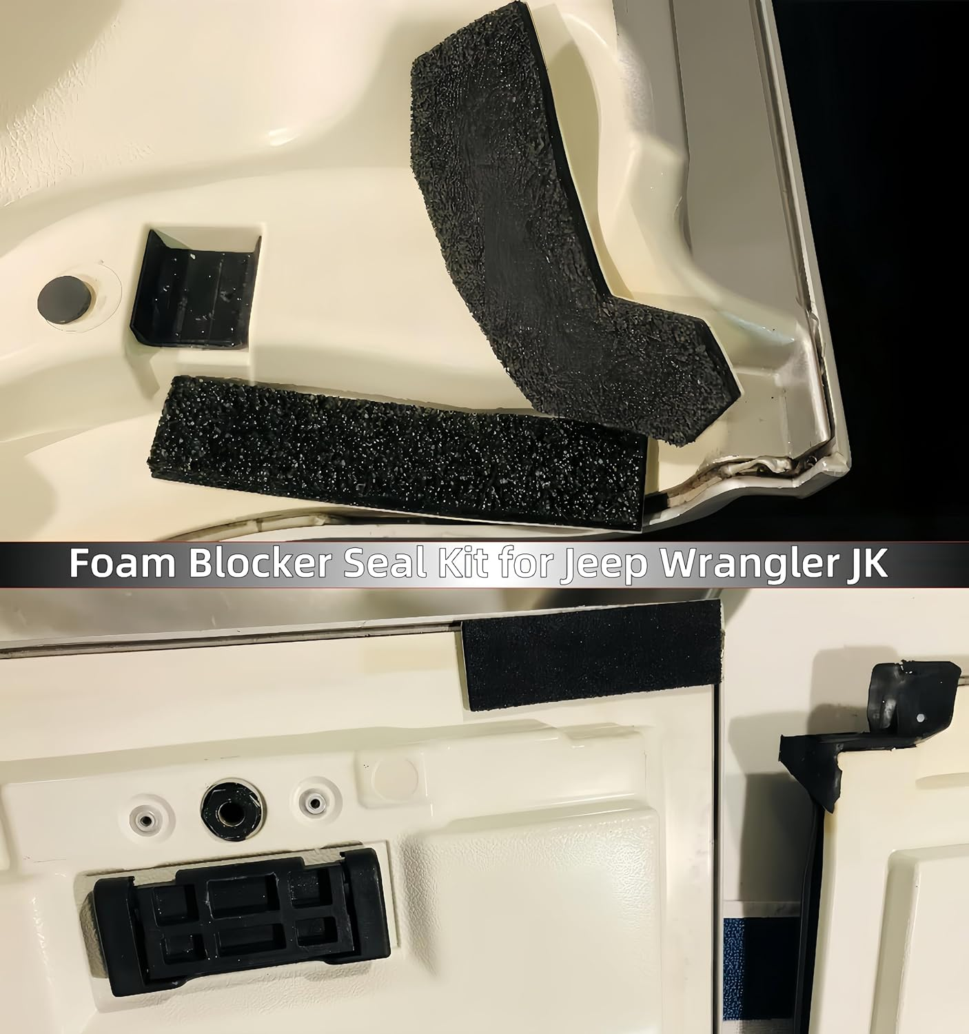 POETRYXIAO Hard Top Seal Kit,Foam Blocker for 2011-2014 Jeep Wrangler Jk,Weather Stripping OE Reference 68026937AB image number 4