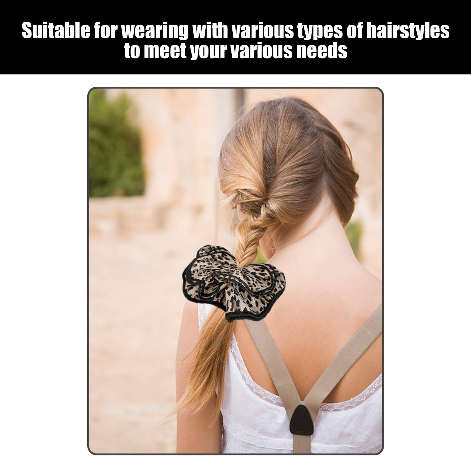 3 Pieces Leopard Print Large Intestinal Hair Ring, Retro and Fashionable, High Ponytail Stretch Elastic Band, Elees Temperament, Women'S Hair Accessories, Fixed Ponytail Decoration. image number 1