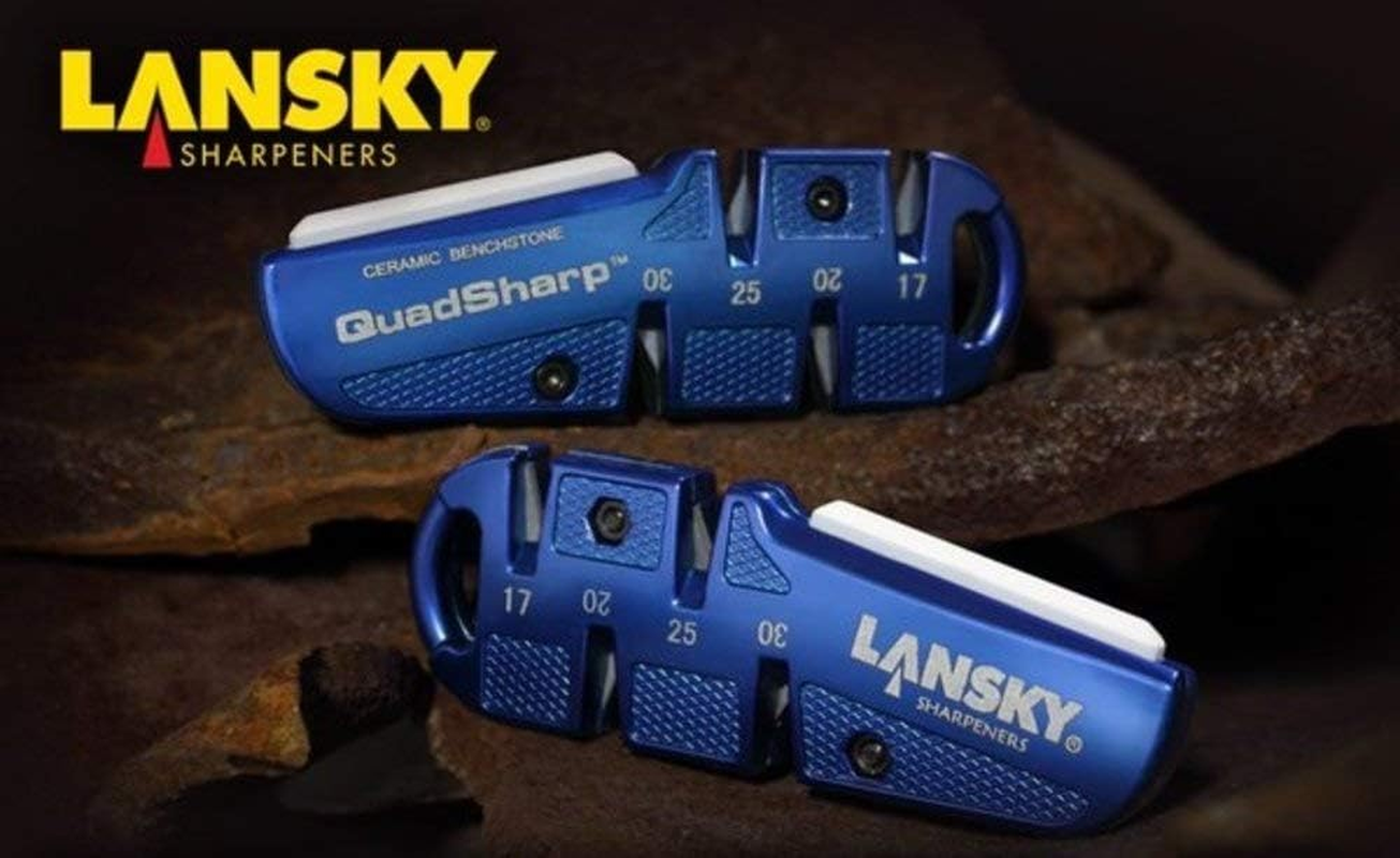 Lansky Quadsharp Carbide/Ceramic Multi Angle Knife Sharpener, Blue image number 5