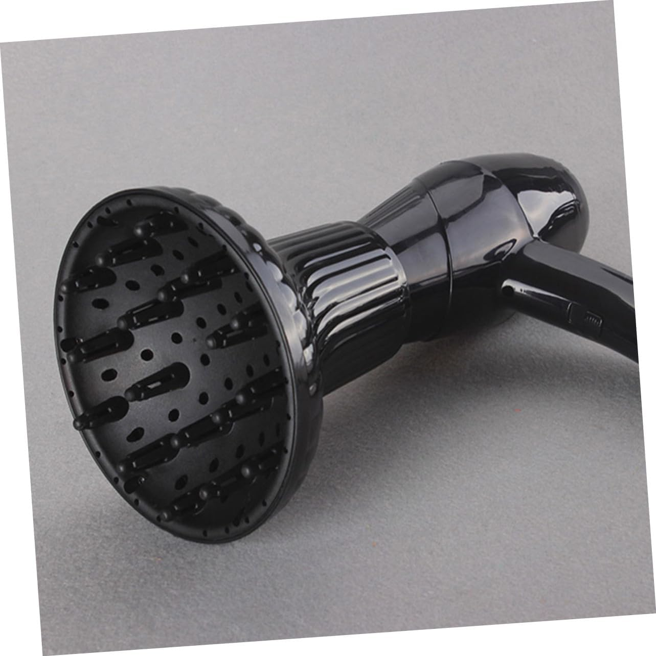 HAPINARY Professional Hair Dryer Diffuser Nozzle for Curly Wavy Straight Hair High Heat Resistant Attachment with Deep Bowl Design Fit Black image number 6