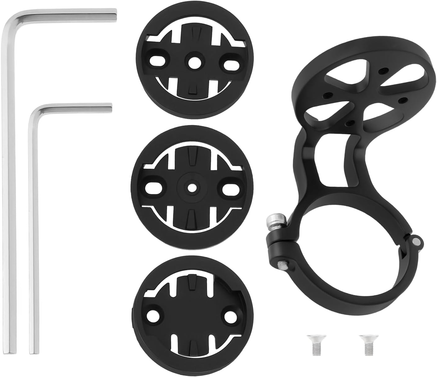 Ecsing 1PC Bike Handlebar Computer Mount for 31.8Mm Handlebars Compatible with Garmin Edge Compatible with Wahoo Elemnt 52.6X31.8X37.9Mm Black image number 2