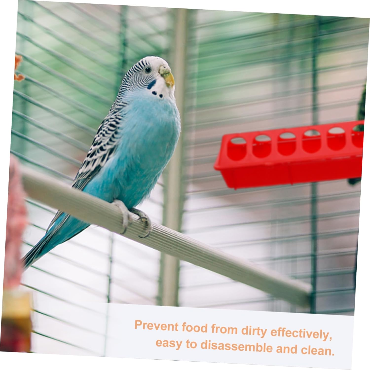 WOONEKY 2Pcs Pigeon Feeding Troughs Pigeon Cage Food Boxes Non-Slip Base Safe Healthy Bird Feeder for Small Birds image number 5