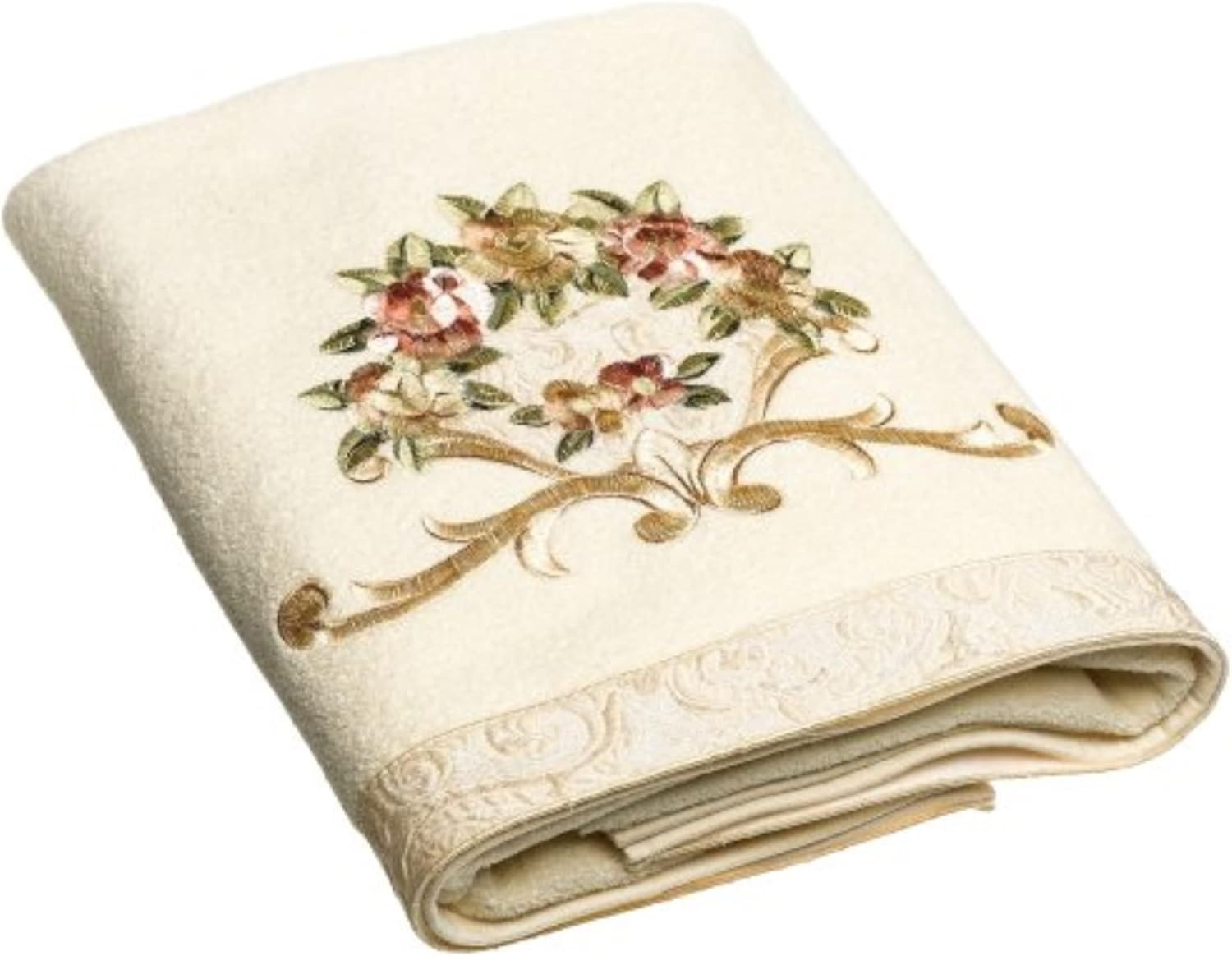 Avanti Linens 5412IVR Rosefan Hand Towel, Ivory, 13.00" X 10.00"