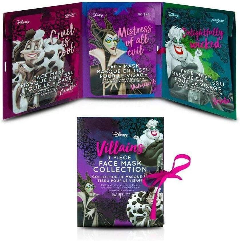 Disney Villains Sheet Face Mask Set