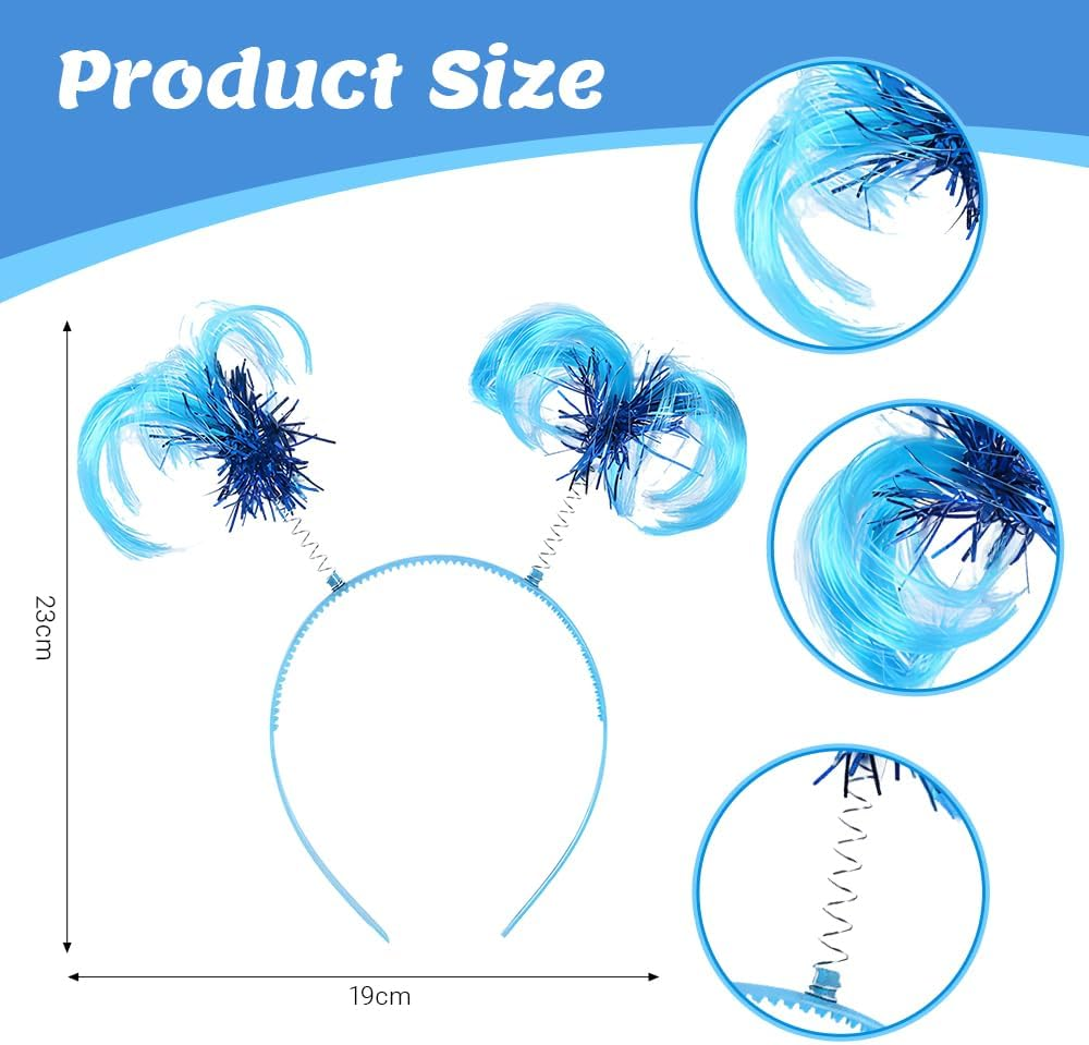 Fayrvind Red and Blue Costume Set for Woman Include Blue Tutu Skirt Striped Socks Stretchy Gloves Ponytails Headband Halloween Costumes Outfits Accessories Book Week Costume image number 3