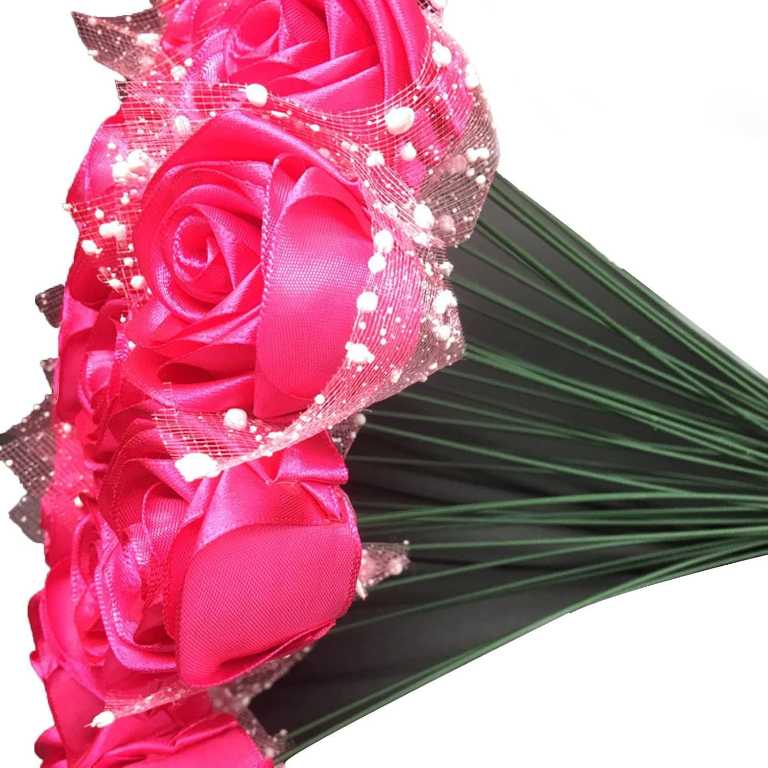 Wonderfulstore 50Pcs/Package 14 Gauge Green Floral Stem Wire for Artificial Flower Making 12 Inch,16 Inch (12 Long) image number 1