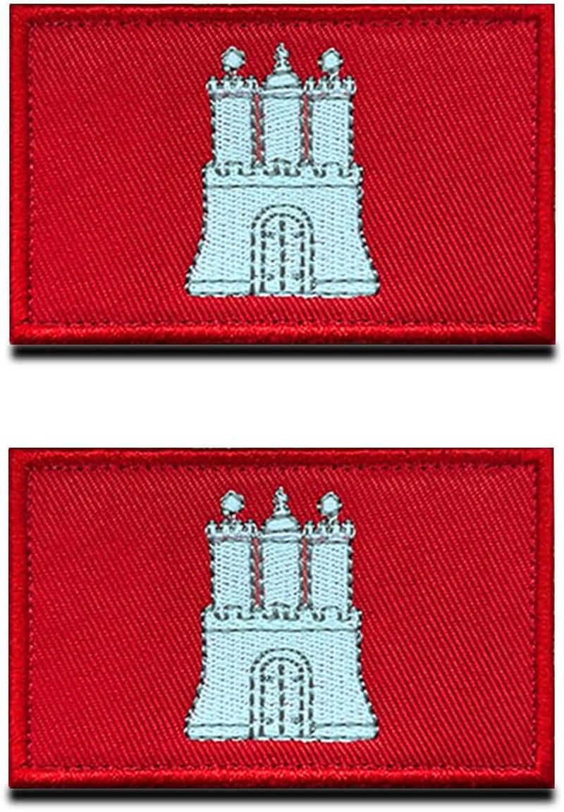 Pack of 2 Tactical Black Germany Flag with Dog Tracker, Dog Paw, Army Dogs, Police Dogs, Patriot Dogs, Dog Patch Closure, Dog Patch for Dogs Harness Vest Clothing