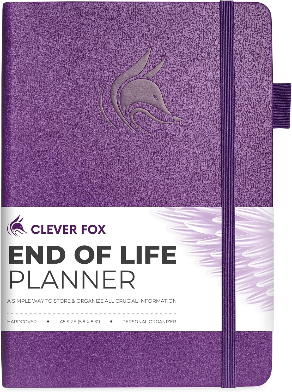 Clever Fox End of Life Planner &ndash; Guided Final Arrangements Organizer Notebook for Instructions, Beneficiary Info, Will Preparation, Last Wishes & Funeral Planning &ndash; Hardcover, A5 Size (Purple) image number 6