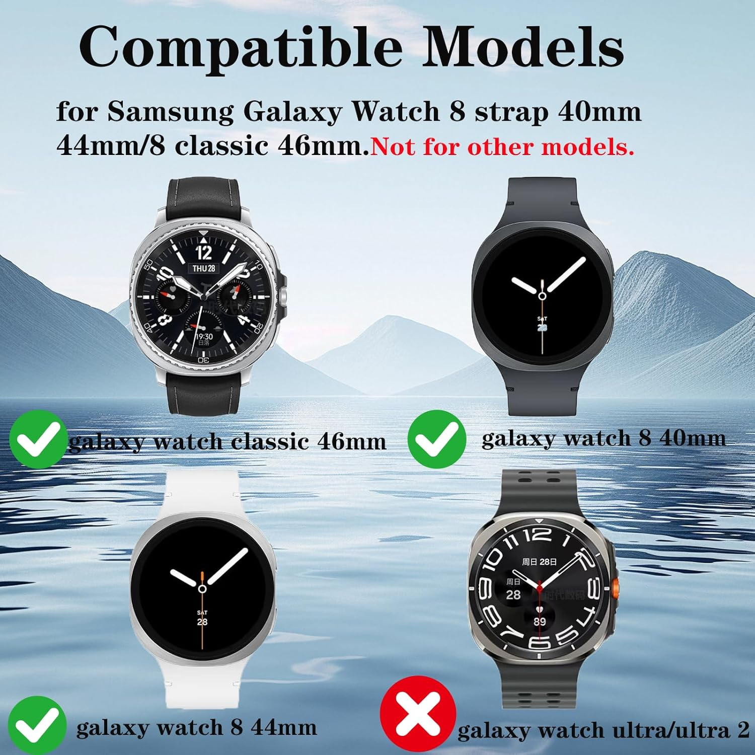 Sport Band for Samsung Galaxy Watch 8 Band 40Mm 44Mm/8 Classic 46Mm Silicone Breathable Bracelet Wristband for Samsung Galaxy Watch 8 image number 7