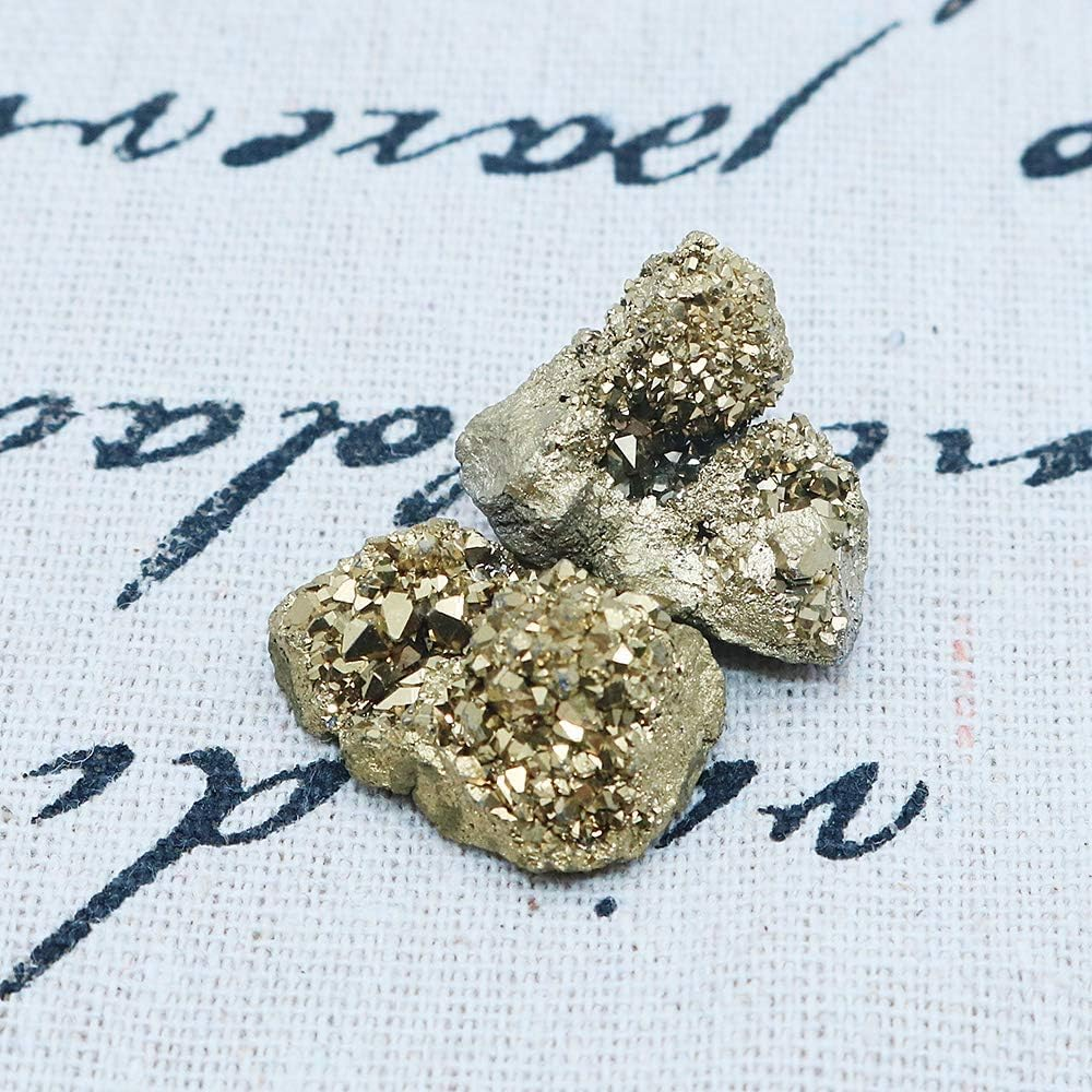 Namvo 2Pcs Natural Pyrite Stone and Minerals Natural Crystal Quartz Stone for Divination Chakra Energy Healing Stones image number 4