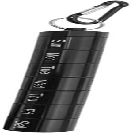 Weekly Medicine Organizer: Durable Aluminium Alloy 7-Day Pill Box for Safe Medication & Vitamin Storage - Compact & Travel-Friendly Design