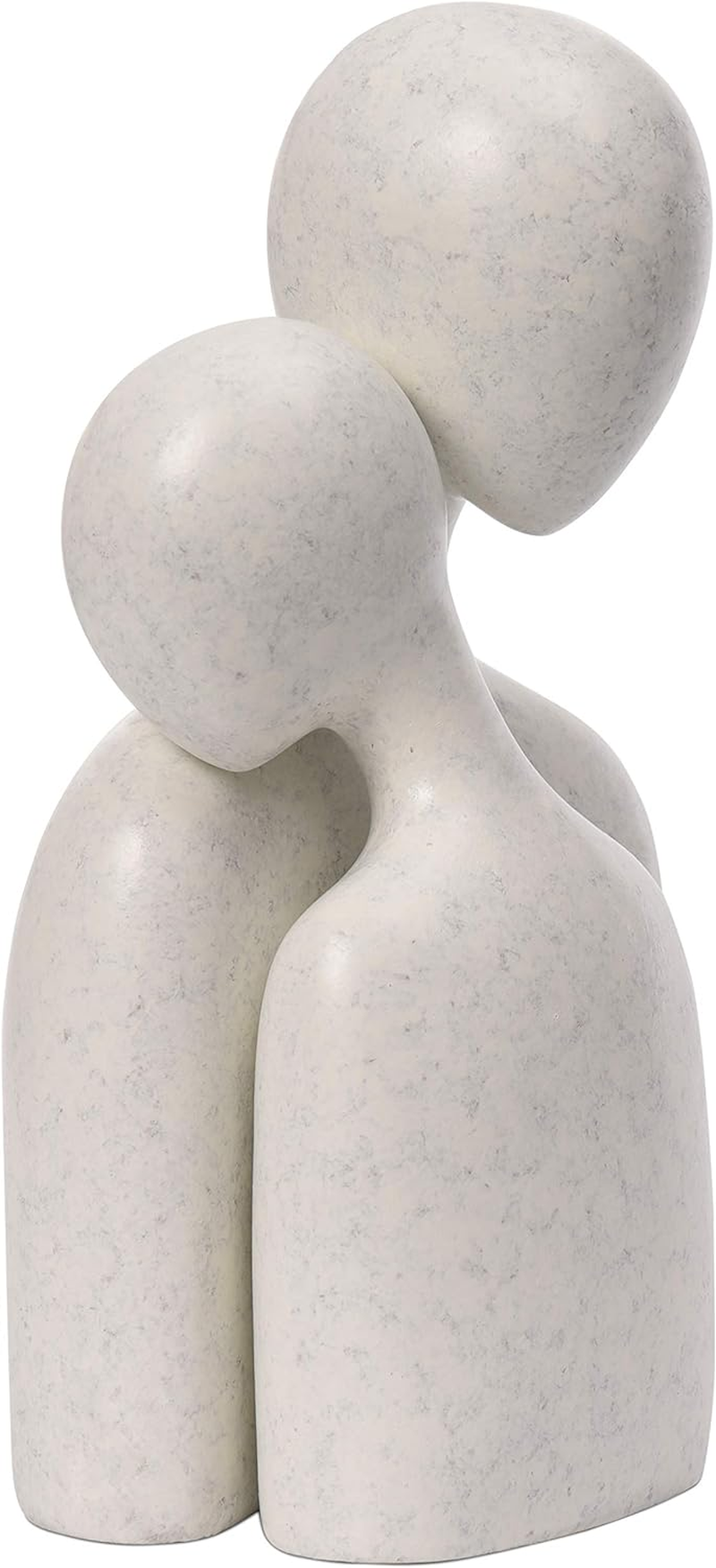 Quoowiit Abstract Couple Sculptures for Home Decor, Romantic Lover Statue for Shelf Decor Office Decor Table Decorations for Living Room Bedroom, Gifts for Anniversary Valentine Birthday (White-Large) image number 3