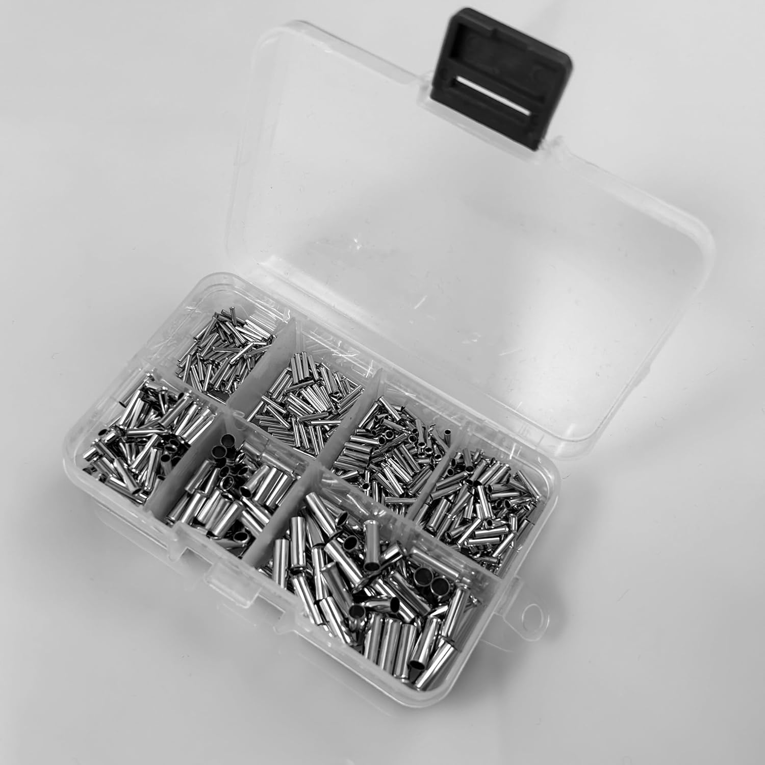 Yenghome 600 Pcs 7 Sizes Electrical Wire Ferrules Kits Tinned Copper Crimp Connector AWG 22-10 Non Insulated Ferrules Pin Cord End Terminal Assortment Kit image number 4