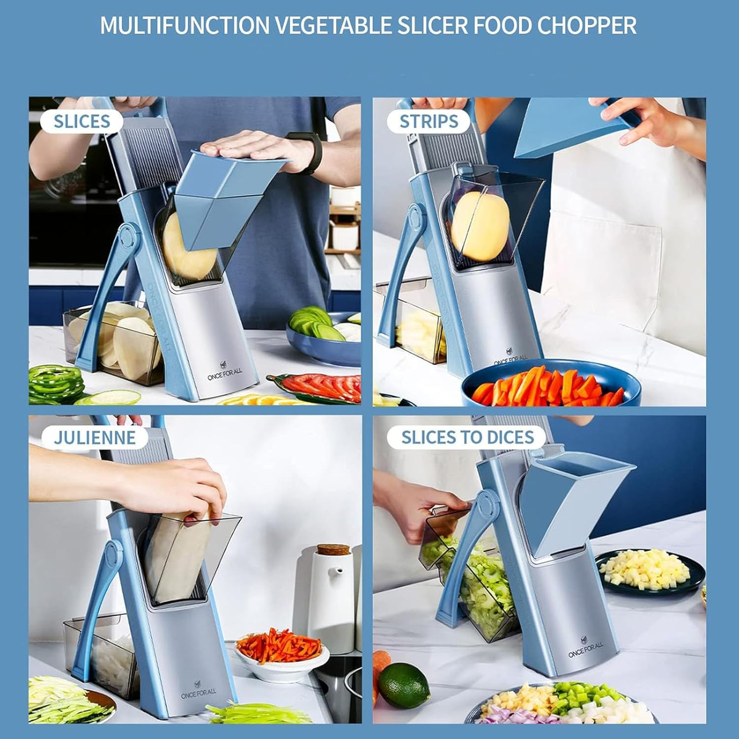 Heyinova Vegetable Cutter,Adjustable Vegetable Food Slicer Chopper,Multifunctional Kitchen Utensils,Potato and Fruit Slicer Suitable for Restaurants and Home Kitchens image number 6