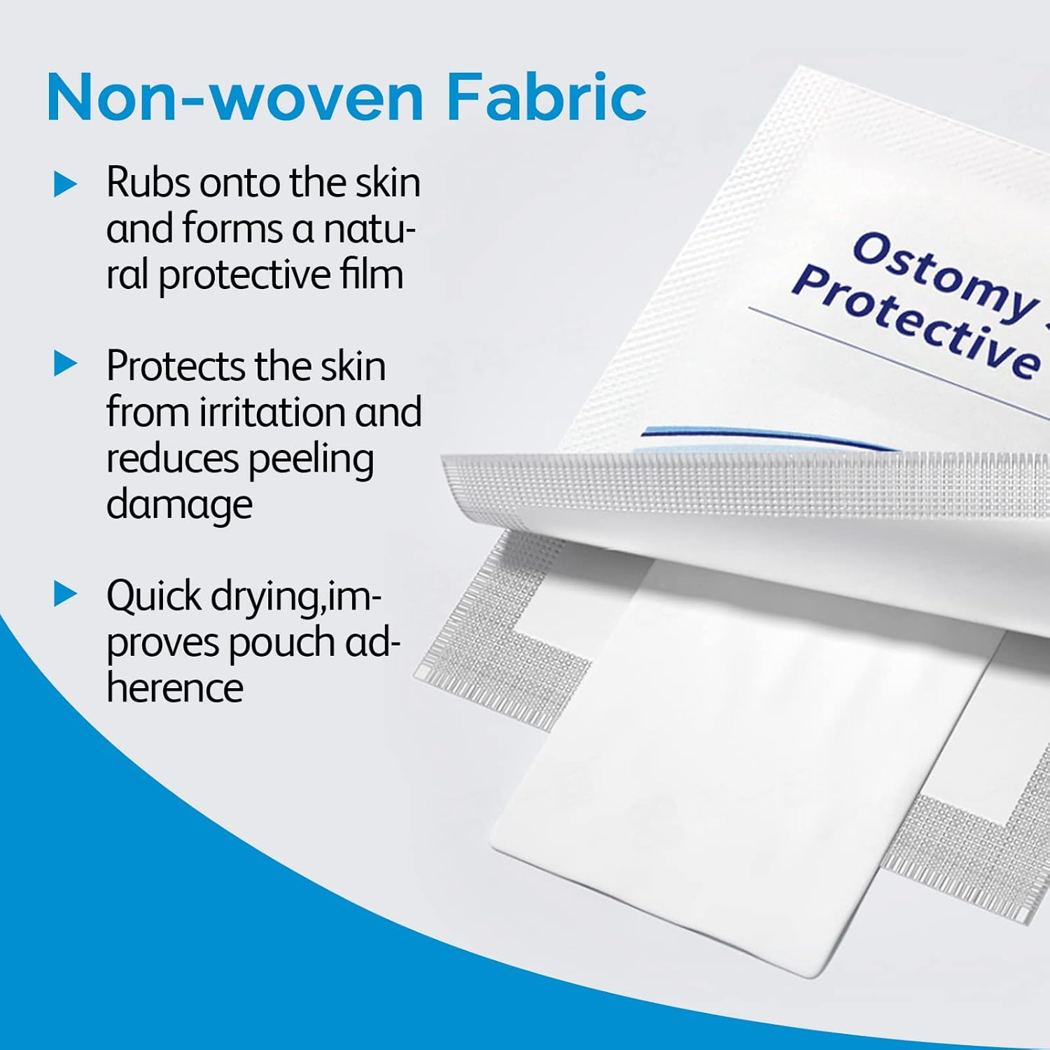 Barrier Wipes for Ostomy, No-Sting Ostomy Care Barrier Film Wipes-Ostomy Suppliers-30 X Individually Wrapped Skin Barrier Film Wipes image number 3