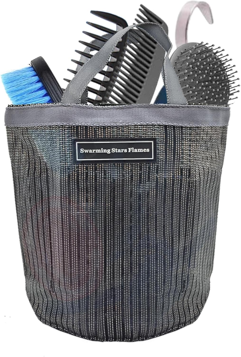 Horse Grooming Tool Storage Bag - Breathable Waterproof Mesh for Horse Care Accessories (Sapphire Blue)