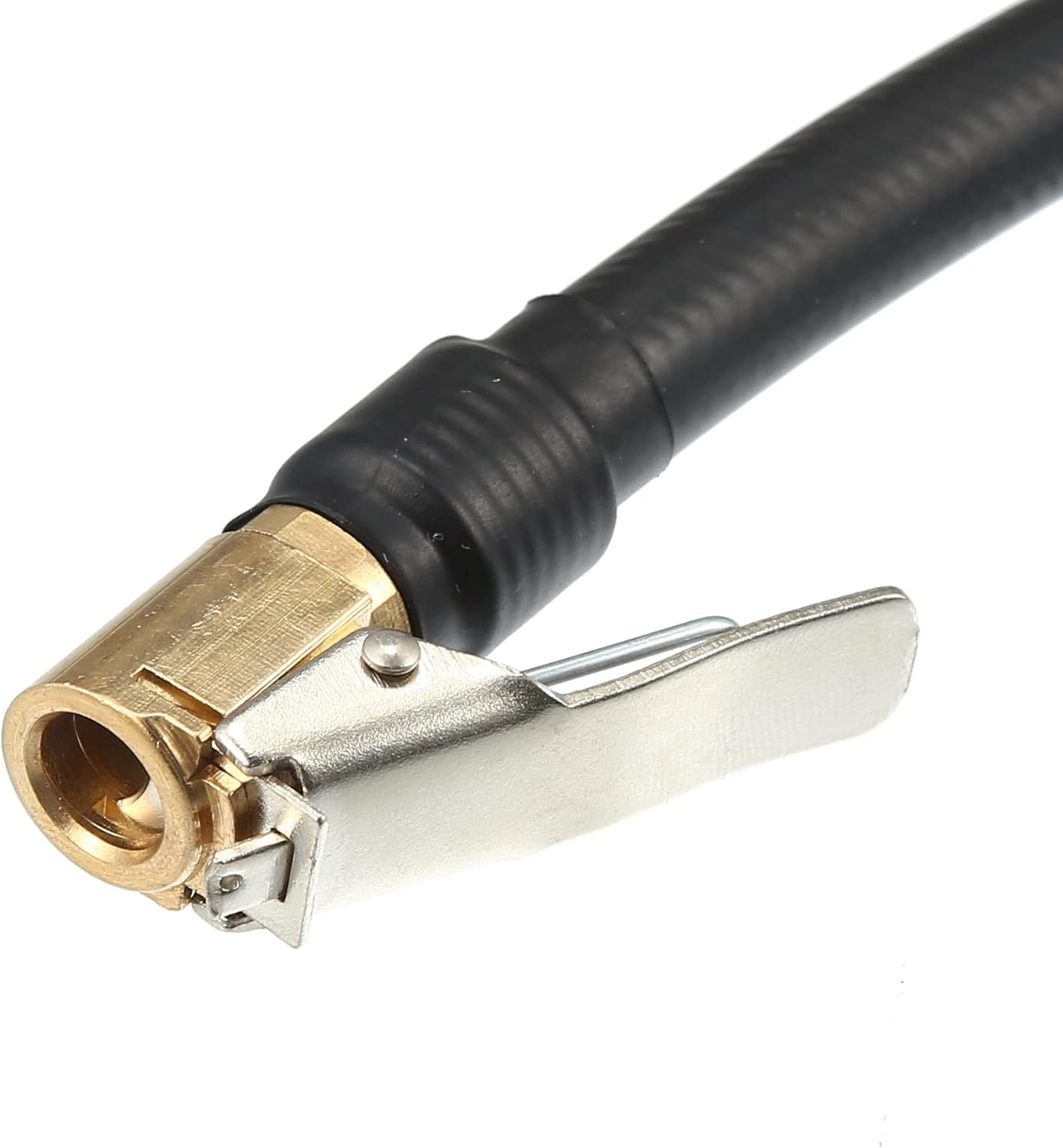 X AUTOHAUX 2M Tire Inflator Extension Hose Chuck Adapter Quick Connect Air Pump Tube High-Pressure Tire Valve Connection Pipe for Car Truck Bike MTB Copper Rubber image number 3