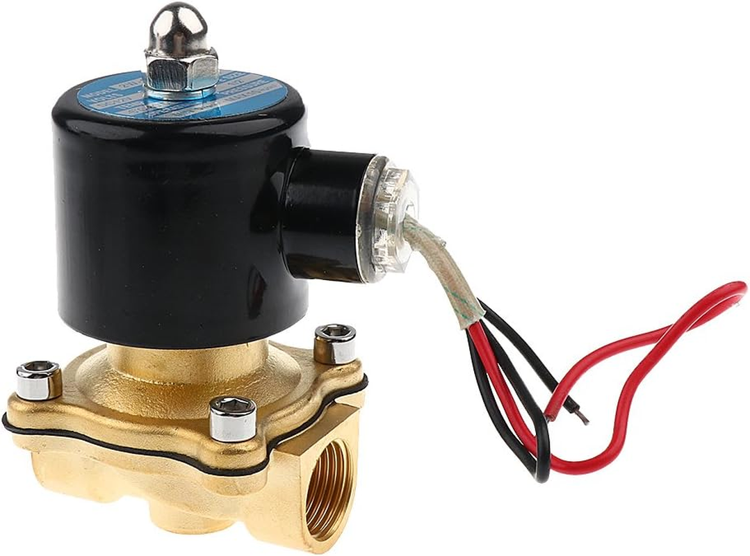 Blesiya DC 12V 1/2"Inch Brass Electric Solenoid Valve Water Air Fuel Gas Normally Closed image number 4