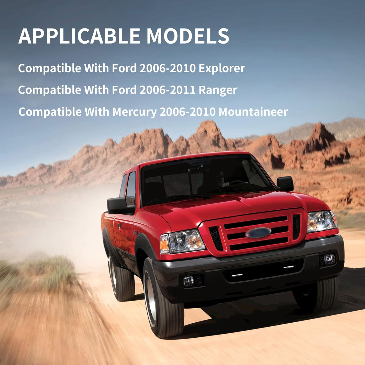 Right Side Mirror Replacement for for Ford 2006-2010 Explorer 2006-2011 Ranger, for Mercury 2006-2010 Mountaineer Mirrors Glass - Right Side Rear View Mirror with Power Heated