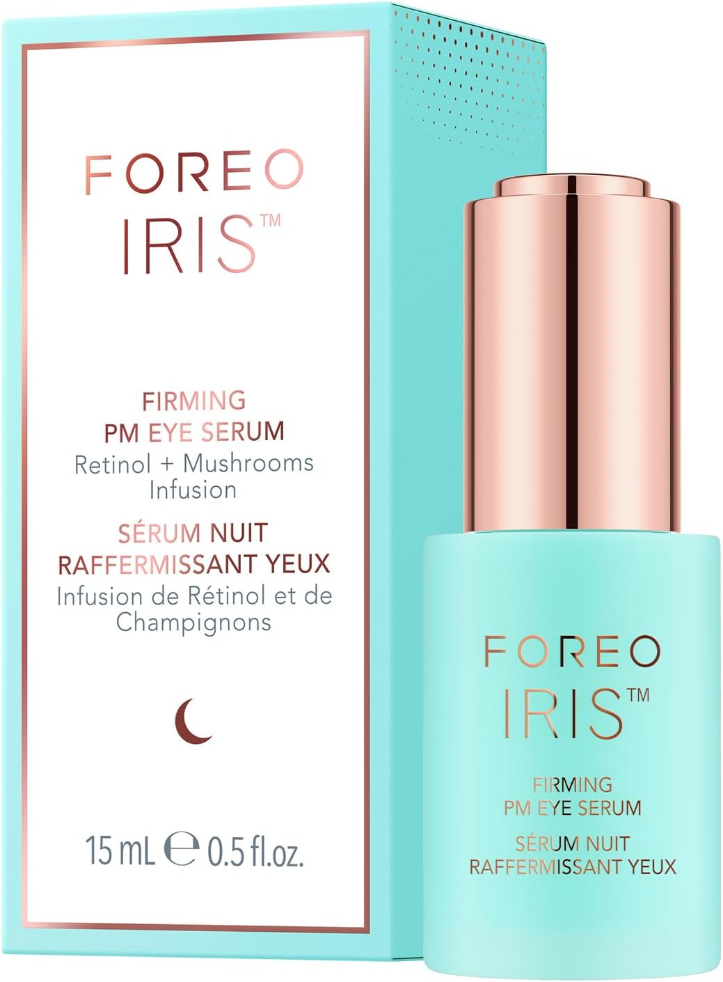 FOREO IRIS Firming PM Eye Serum - Retinol - Mushroom Extract - Vitamin E - Bakuchiol - Travel Size Eye Treatment Products - for Dark Circles, Wrinkles & Eye Bags - Fragrance Free - 15Ml image number 3