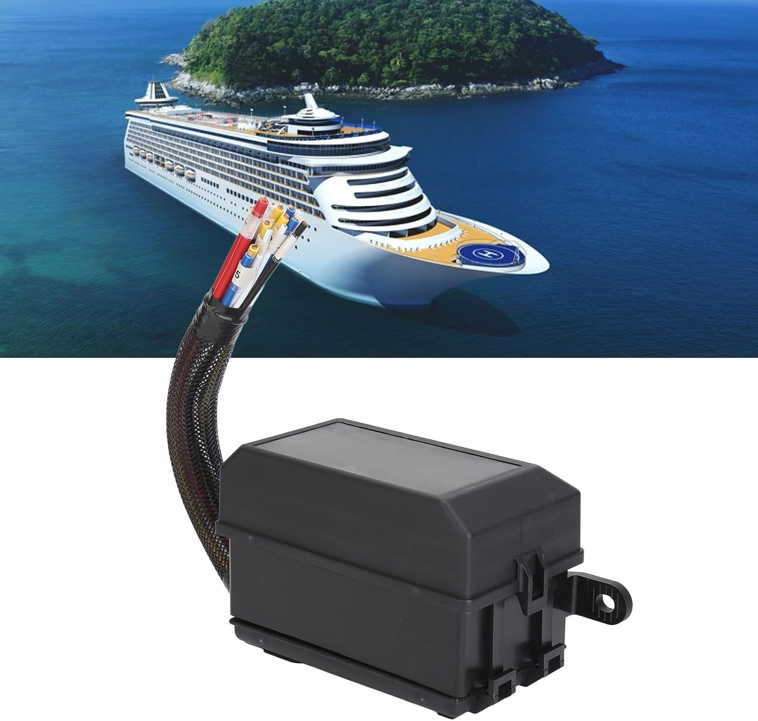 Universal 4 Pin 6 Slot Waterproof 12V Fuse Relay Block Kit - Easy Installation for Automotive, Cars, Marine, Boat image number 2