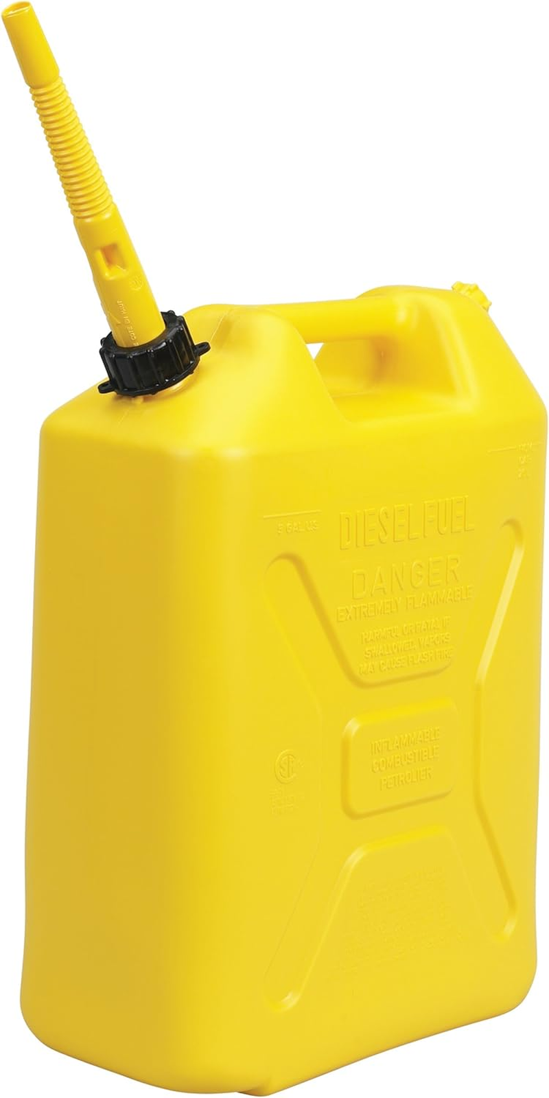 Scepter Jerry Diesel Can with Nozzle, Yellow, 20 Litre Capacity