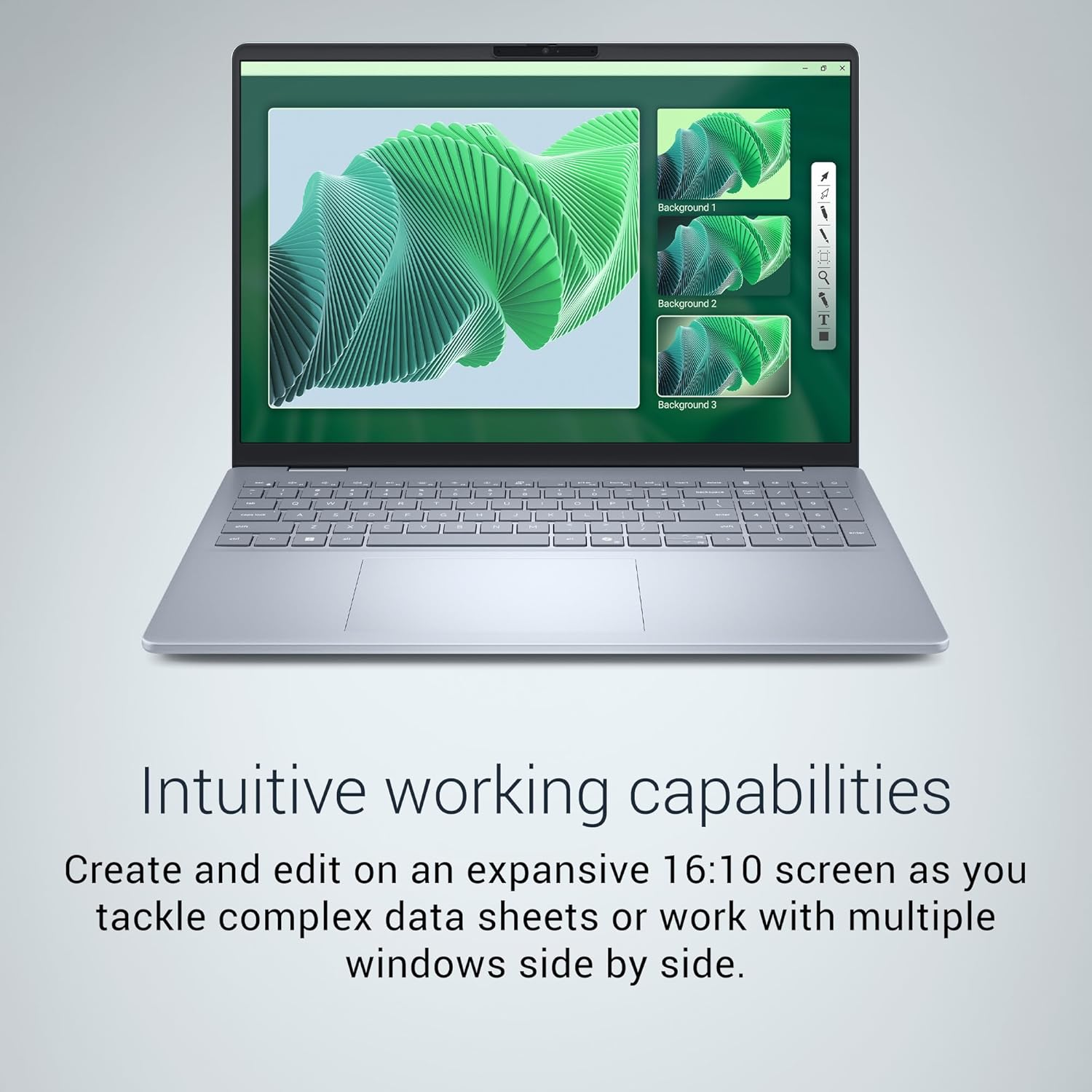 Dell plus 16 Laptop 16" FHD+ Display, AMD Ryzen AI 5-340, 16 GB LPDDR5X RAM, 512 GB SSD, AMD Radeon Graphics, Windows 11 Home - Ice Blue image number 1